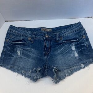 YMI Distressed Blue Jean Shorts size 7 Juniors
